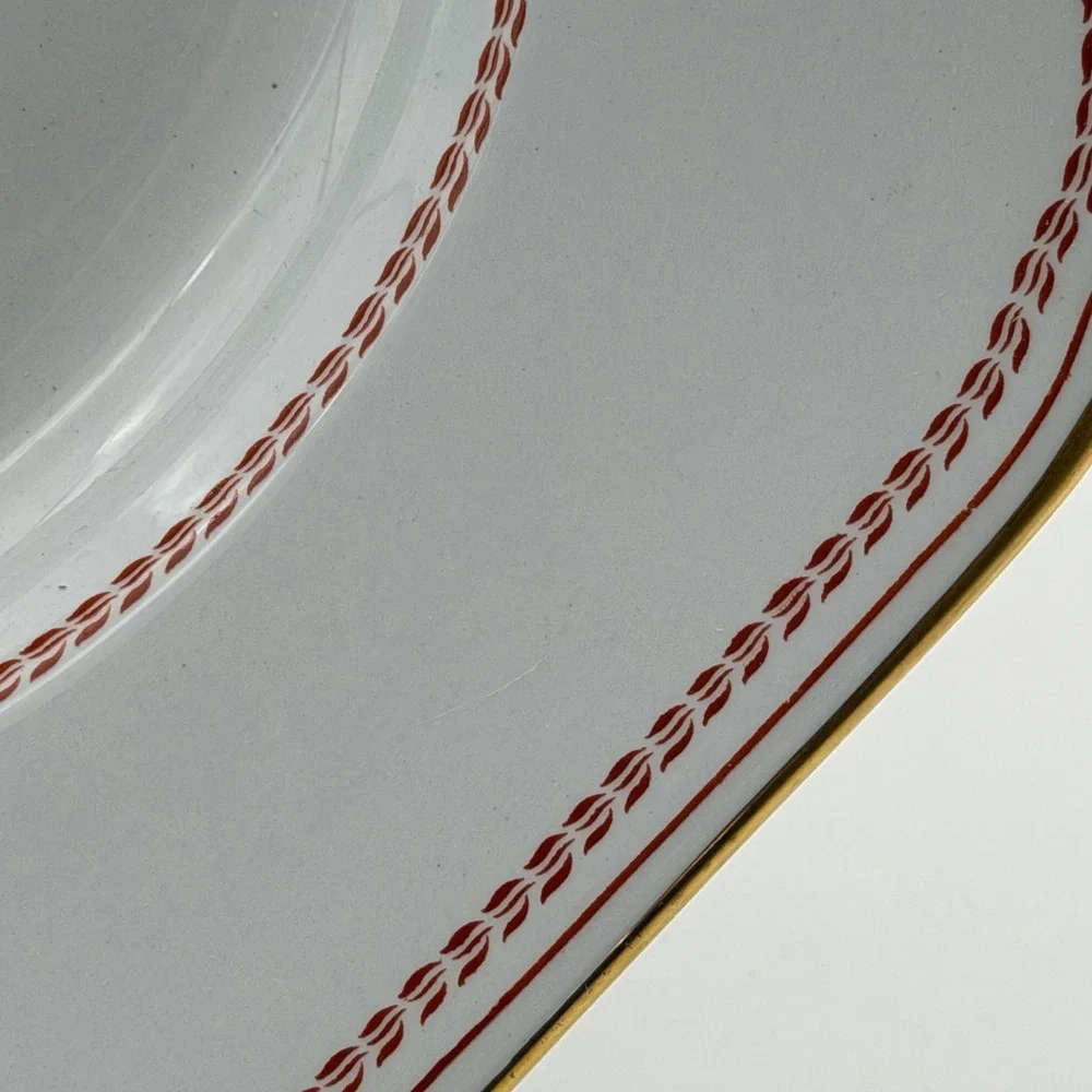 Vintage Spode Trade Winds Rust Red Ship Serving Platter 14